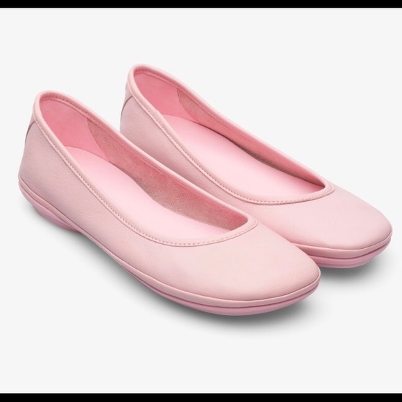Camper Pink Ballet Flats in Leather